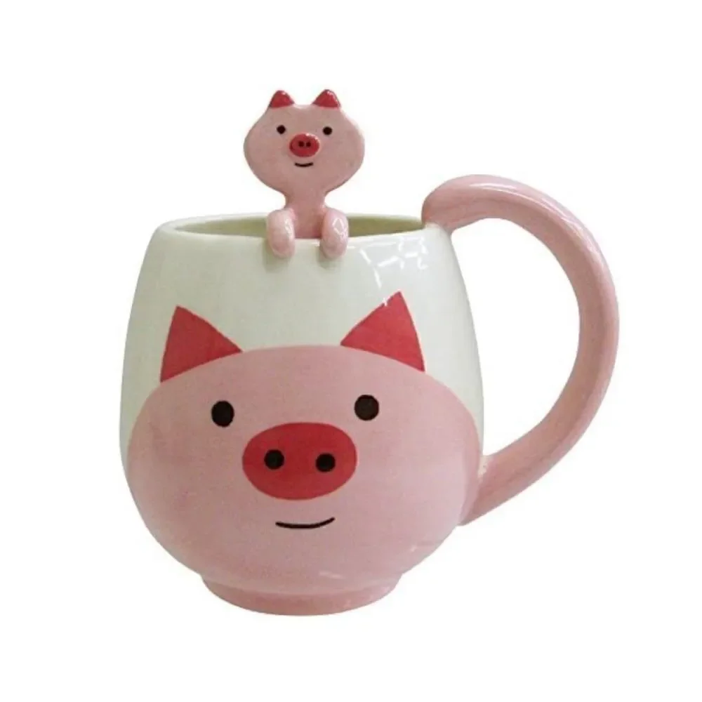 Pig Mug and Spoon Gift Set 15oz Capacity NEW